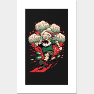 BADASS SANTA, Violent Night-inspired Christmas design Posters and Art